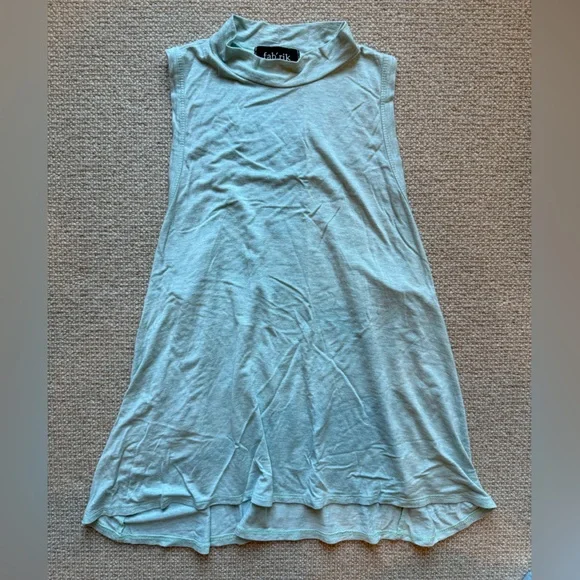 Fabrik fab’rik Mint Green Sleeveless top with Ribbed back feature in Size Small - Picture 2 of 7